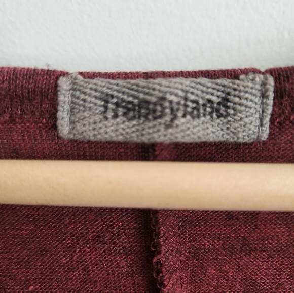 Long heathered burgundy trapeze tank - Picture 2 of 4